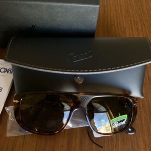 Persol 54 mm polarized rectangle sunglasses